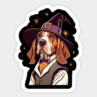 Basset Hound Pumpkin Sticker